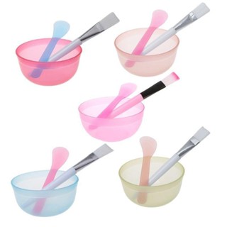 3Pcs Makeup Beauty DIY Facial Face Mask Bowl Brush Spoon Sti
