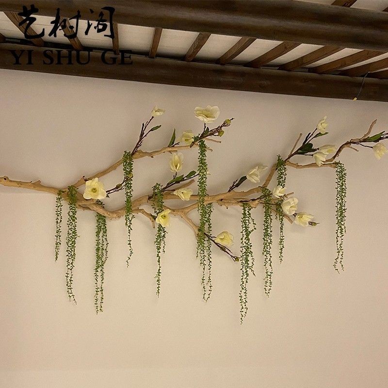 干樹枝原木杈天然干枝枯枝枯木樹干鳥架造型壁掛衣架吊頂樹枝裝飾apple920828