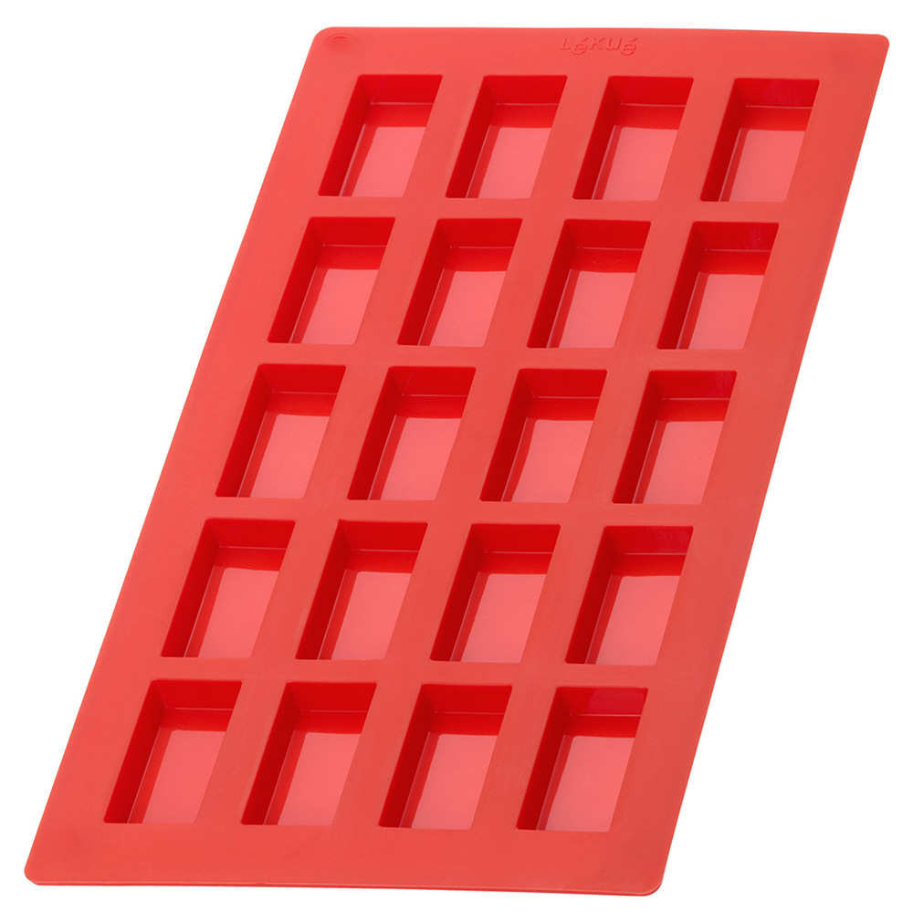 台灣現貨 西班牙《LEKUE》20格矽膠迷你費南雪烤盤(紅) | 點心烤模