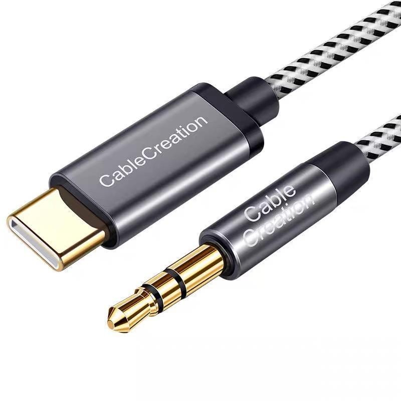 TRS Cable 3.5MM Male to Type C Audio Gold plated Stereo AUX