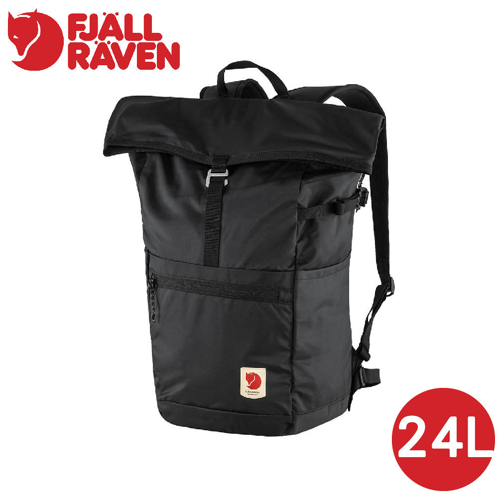 【Fjallraven 小狐狸 High Coast Foldsack 24L背包《黑》】F23222/後背包/筆電背包