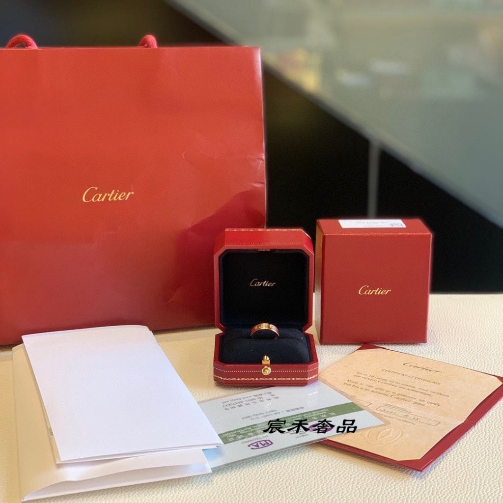 二手 Cartier 卡地亞 LOVE 系列 寬版 玫瑰金 戒指