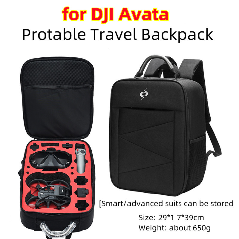 ✴適用於 DJI Avata 收納包灰色背包防水尼龍包便攜包飛行眼