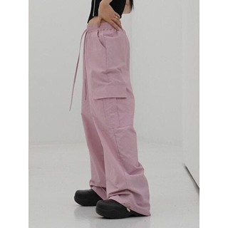【Codibook】韓國 binary01 口袋寬鬆束腳尼龍工裝褲［預購］長褲 工裝褲 女裝
