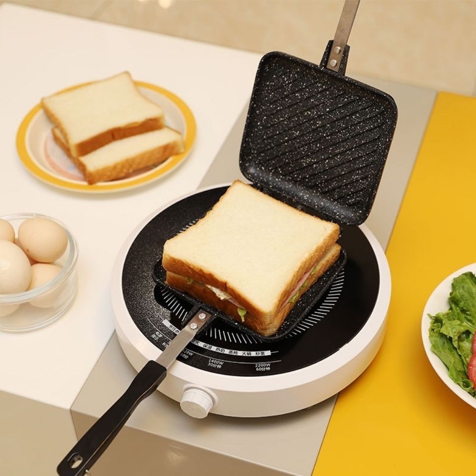 爆款熱賣 三明治模具壓膜日本烤盤煎蛋器直火烤盤夾鍋吐司烤麵包 EDW9