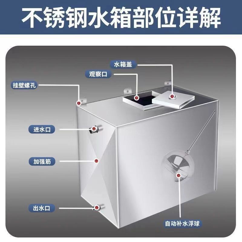 【免開發票】304加熱水箱儲水式儲水罐車載水箱掛臥式水箱長方形不銹鋼水箱