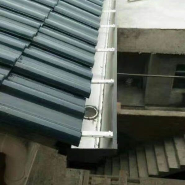 屋檐雨水槽鋁合金成品天溝別墅雨水管屋頂排水陽光房檐溝房頂