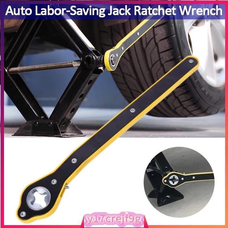 Car Scissor Jack Ratchet Wrench Garage Tire Wheel Lug Wrench