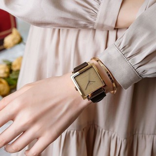 疾蜂優品⭐聚利時JULIUS手錶女輕奢大氣方形簡約氣質時尚真皮英倫風石英錶