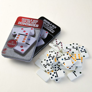 多米諾骨牌 骨牌 Domino 骨牌 domino 鐵盒裝 實木骨牌 多米諾骨牌 多米諾骨牌車 骨牌積木