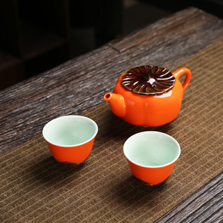 陶瓷功夫旅行包茶具套裝小茶杯盤茶壺開業活動送禮品定製logo