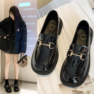 免運實拍💯 小皮鞋女 樂福鞋 日系韓版百搭英倫風復古瑪麗珍鞋 jk鞋 單鞋女平底2024新款秋季防滑軟底一腳蹬樂福