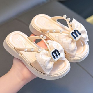 💕洋洋兒童店💕 女童外出拖鞋 兒童拖鞋 女童兒童拖鞋 時尚韓版夏季蝴蝶結可愛公主新款涼鞋寶寶中大童 女童涼拖鞋 女童拖鞋