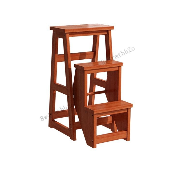 BTV4傢用實木梯子凳兩用凳子多功能樓梯椅子折疊登高凳簡易二步踏【下殺含運】特惠清倉