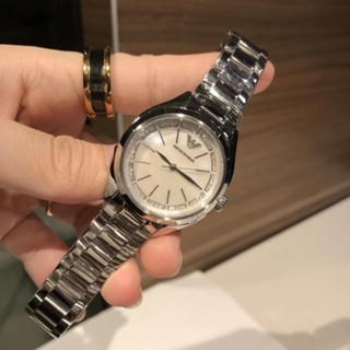 EMPORIO ARMANI 亞曼尼 女AR11030 經典時尚優雅石英腕錶/白 32mm