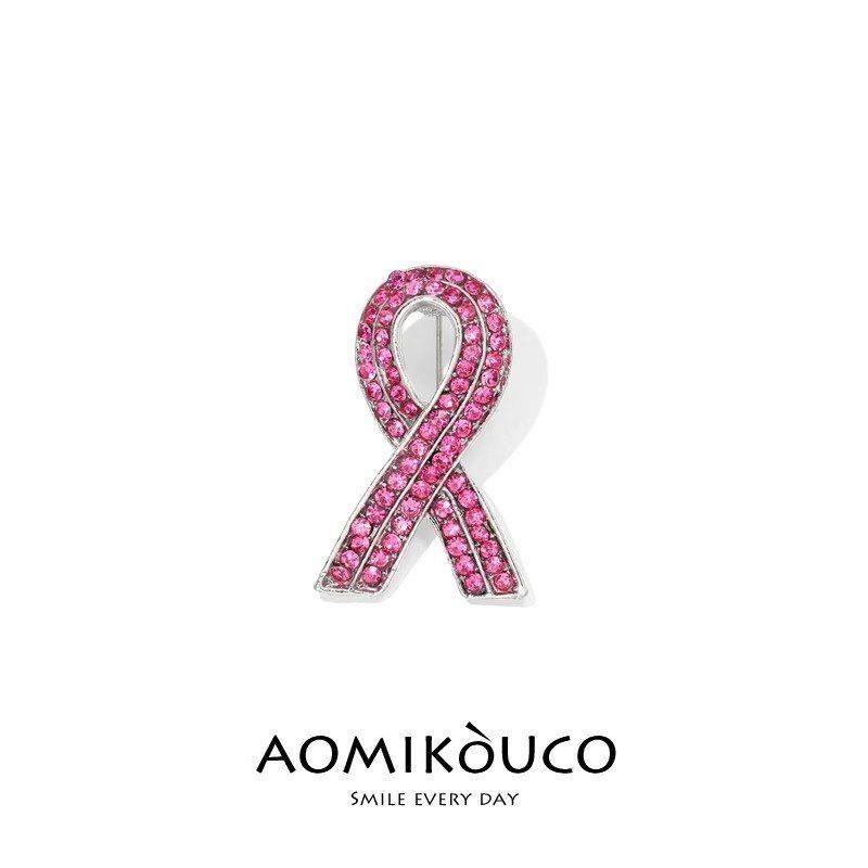 髮夾粉紅絲帶胸針10徽章關愛女性乳腺愛心公益標誌宣傳標識別針