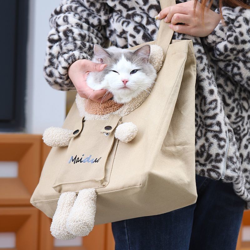 🔥熱銷產品🔥貓包外出便攜寵物貓咪單肩外出包手提式大容量斜挎狗狗可露頭背包