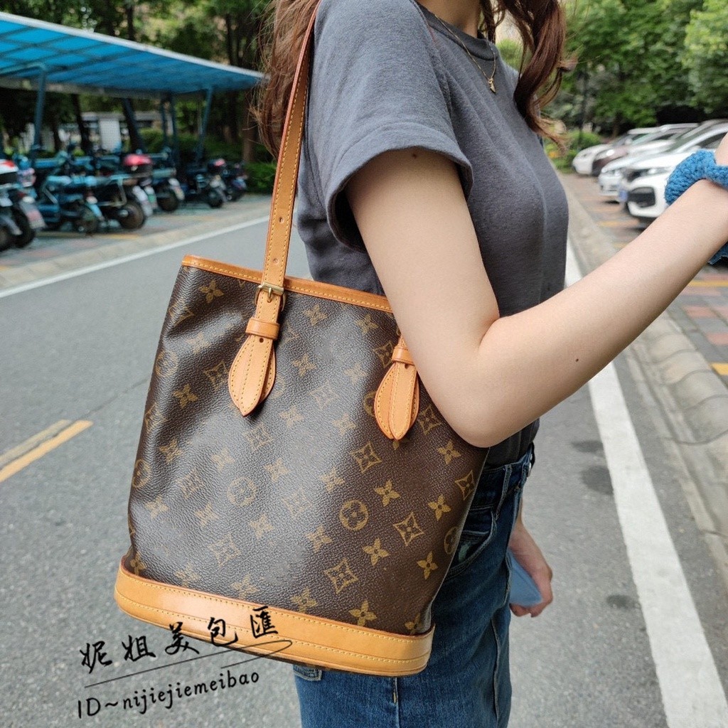 嚴選二手 LV Vintage 中古水桶包 肩背包 老花子母包 水桶包