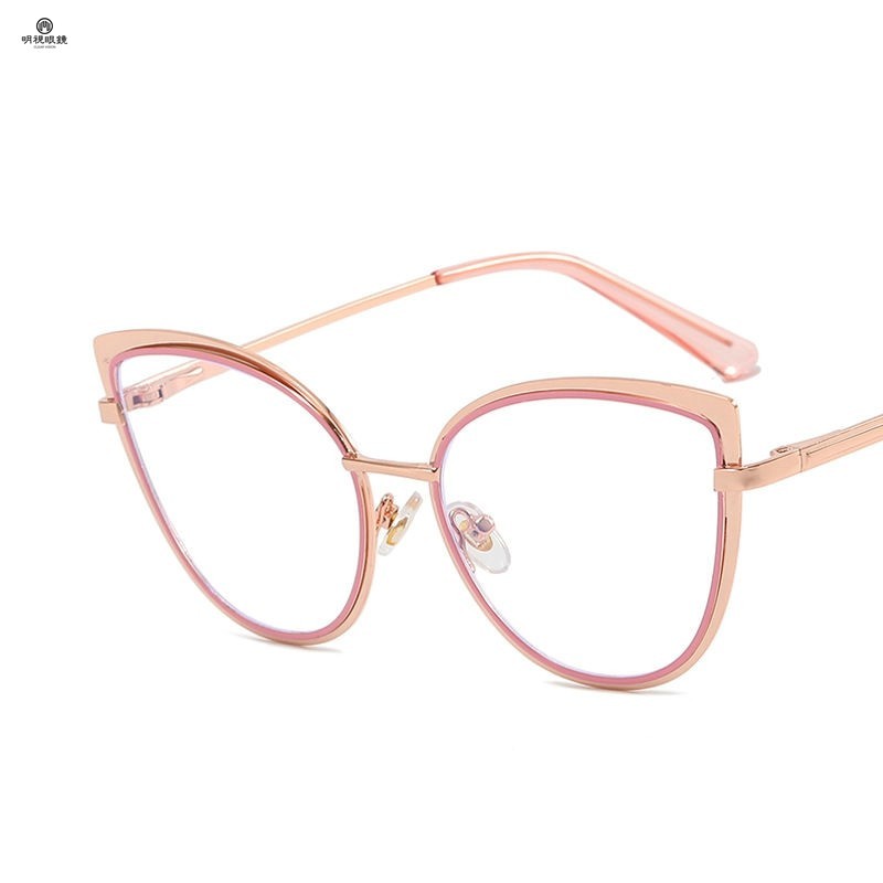 時尚貓眼眼鏡 貓眼 眼鏡框 歐美抗藍光ins網紅平光鏡 時尚潮流2024新款 光學眼鏡 架