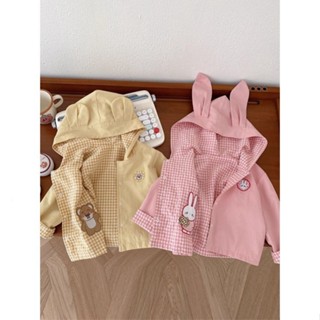 🌈甜甜圈kids🌈兩麵穿--女童外套春秋款新款風衣洋氣秋天女童衣服秋季寶寶小外搭