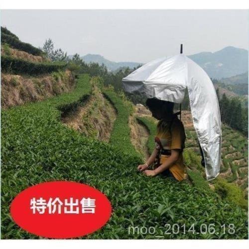 【特惠+免運】可背式雨傘埰茶傘可背式遮陽傘超輕頭帽傘戶外防曬雙層創意晴傘 H79P