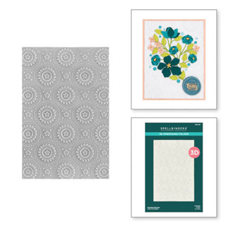 Spellbinders 3D曼陀羅綻放浮雕版 Mandala Blooms 3D Embossing Folder