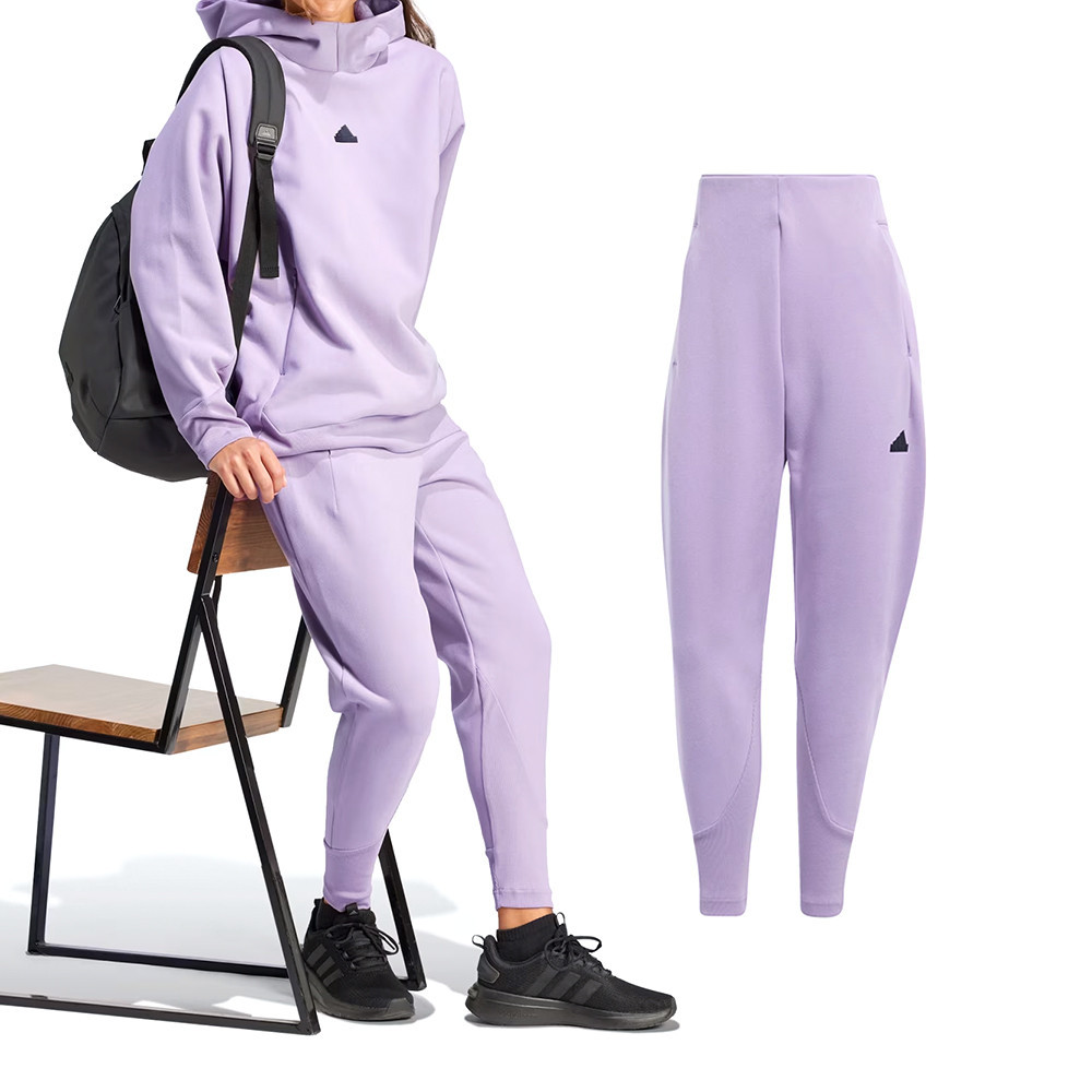 Adidas W Z.n.e. Wtr Pt 女款 紫色 柔軟 彈性 舒適 高腰 口袋 縮口 長褲 IS4334
