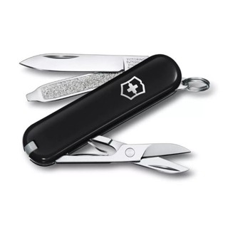 【Victorinox 瑞士維氏】瑞士刀CLASSIC SD 小型袋裝刀 7用刀-Dark Illusion黑(0.6223.3G) 墊腳石購物網