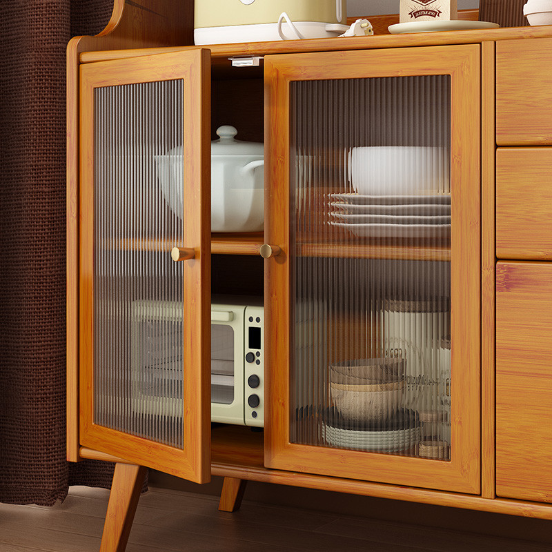 【現貨】VQ5K餐邊櫃傢用儲物櫃廚房櫥櫃置物櫃實木客廳靠墻櫃子多功能收納
