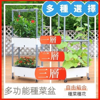 【購物站】 栽培箱 雙層種植箱 多層種菜盆 傢用 長方形 雙層種植箱 組閤式有機種植箱 雙層 陽臺懶人蔬菜陽臺草莓