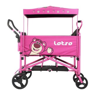 【現貨】手推車 輕便推車 兒童推車 嬰兒手推車 迪士尼Disney草莓熊營地車帶遮陽頂棚一車多用 草莓熊露營套裝