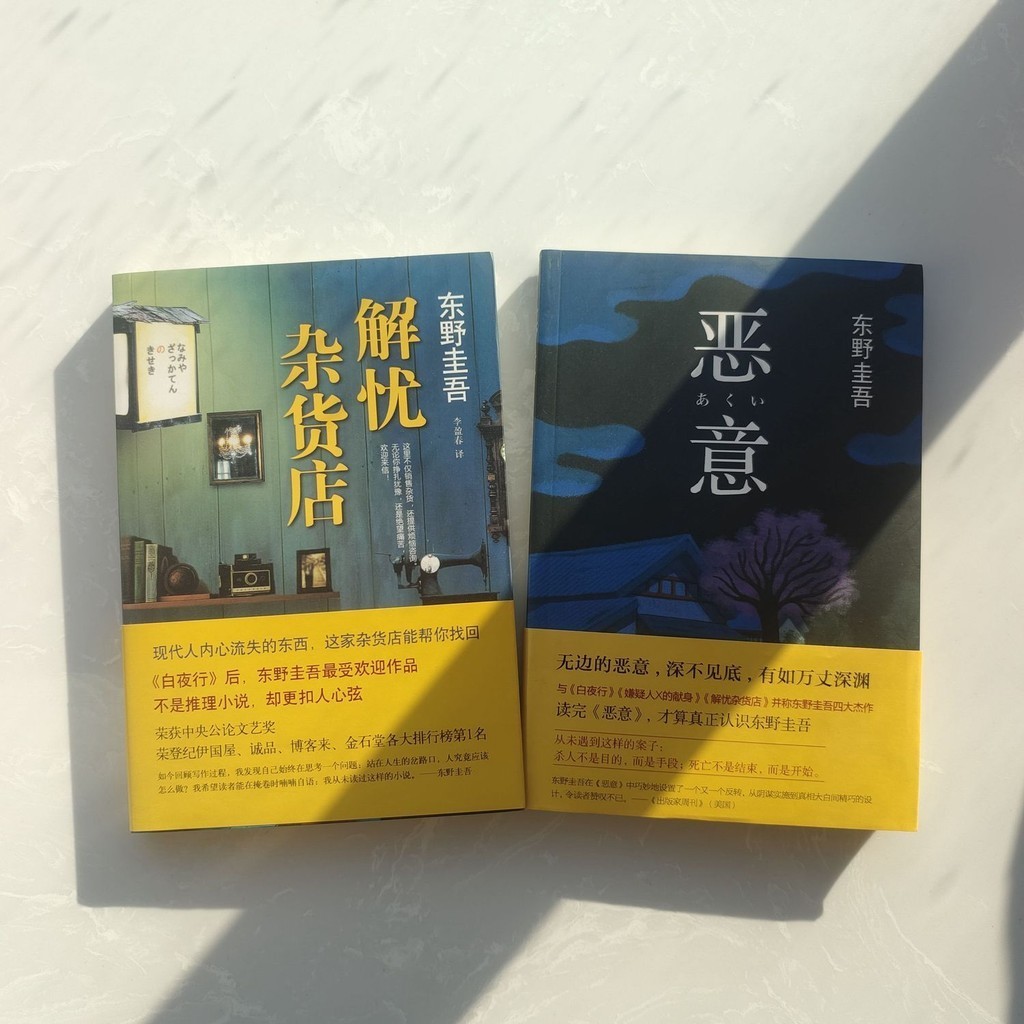 熱銷書籍✨平裝版東野圭吾推理懸疑偵探小說解憂 +惡意兩本經典暢銷書 全集書籍