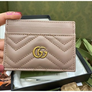 正品現貨 Gucci Marmont GG logo信用卡夾 名片夾 粉裸色