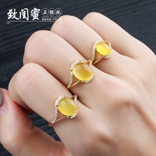 閨蜜飾品S925純銀女戒託 diy戒指空託鑲嵌蜜蠟戒指託空託5*7 6*8 7*9 8*10