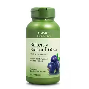 GNC Bilberry Extract Lutein 藍莓 山桑子 60mg100粒 郝菁明 葉黃素+山桑梓