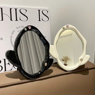 ins簡約創意鏡子 隨身攜帶化妝鏡 便攜臺式美容院鏡子 家用高顏值女鏡子