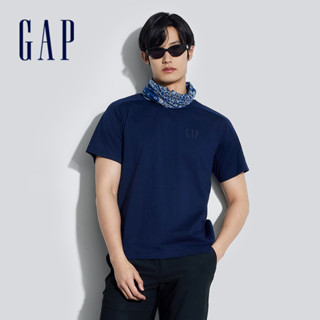 Gap 男裝 Logo純棉圓領短袖T恤-海軍藍(885509)