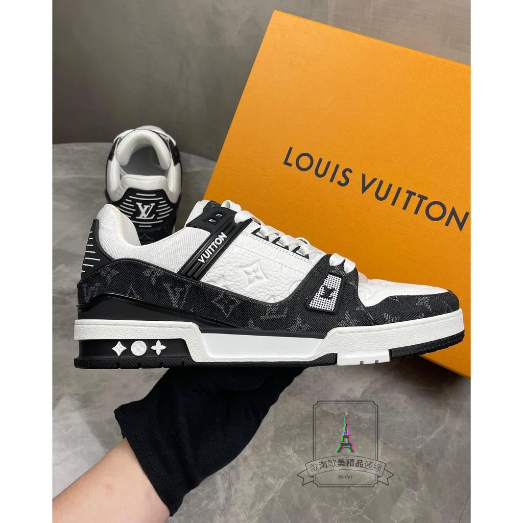 Louis Vuitton 路易威登 LV Trainer 男女同款 黑白 熊貓 1A9JG9 運動鞋