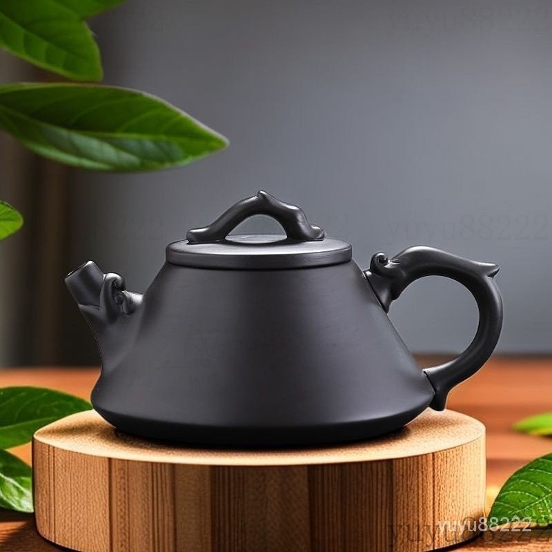 ❤️【鳳鳴壺】高檔紫砂石瓢壺鳥叫聲家用大容量半手工茶具浮雕泡茶壺❤️