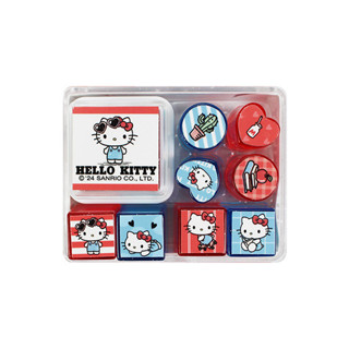 三麗鷗 小盒裝印章組-紅凱蒂貓 墊腳石購物網