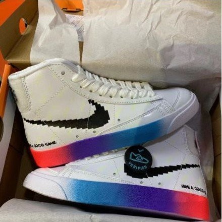 Nike Blazer Mid 77 開拓者 電玩像素 反光 夜光 休閒 高筒 DC3280-101 慢跑鞋