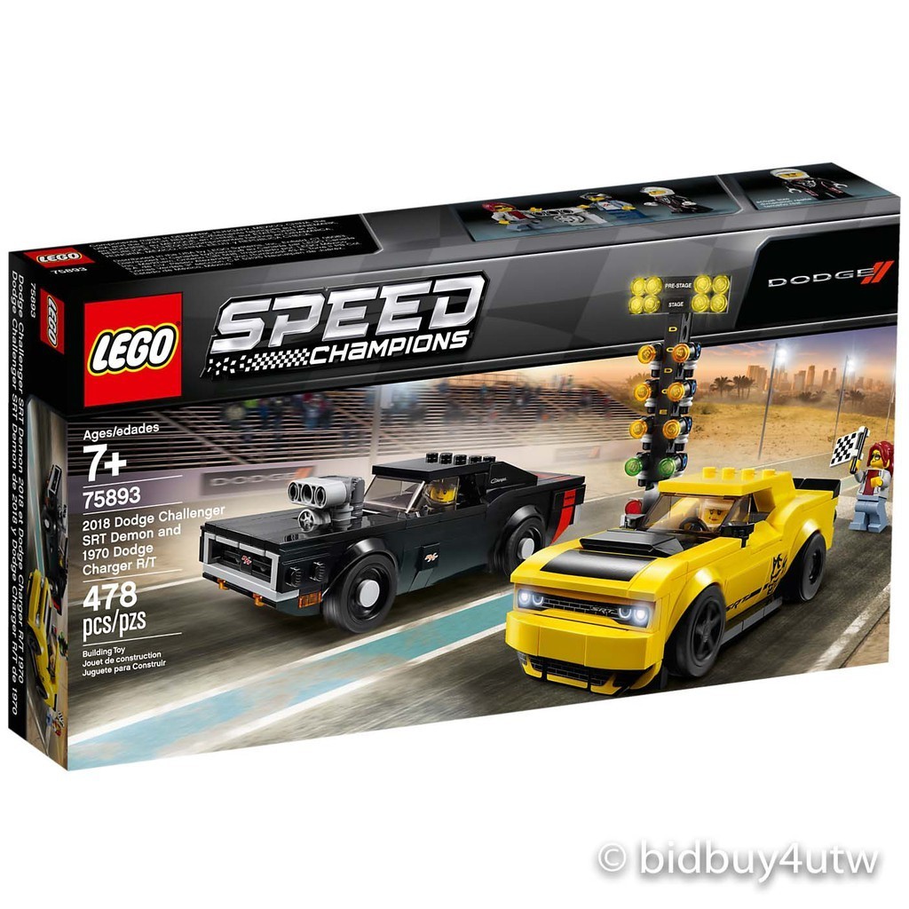 LEGO 75893 2018道奇挑戰者SRT Demon 與 1970道奇挑戰者R/T 樂高賽車系列【必買站】樂高盒組