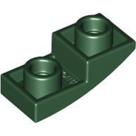 LEGO零件 弧形磚 2x1 24201 深綠色【必買站】樂高零件