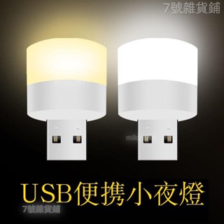 臺灣熱銷📍LED護眼燈USB口小夜燈學生隨身便攜家用燈泡充電寶充電頭插排適用