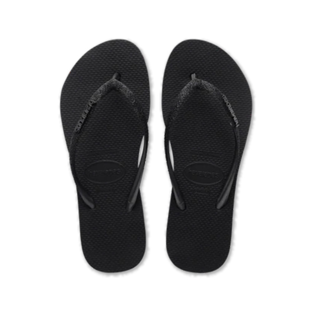 Havaianas Slim Flatform 女鞋 黑色 哈瓦仕 厚底 閃亮 拖鞋 4147256-0090W