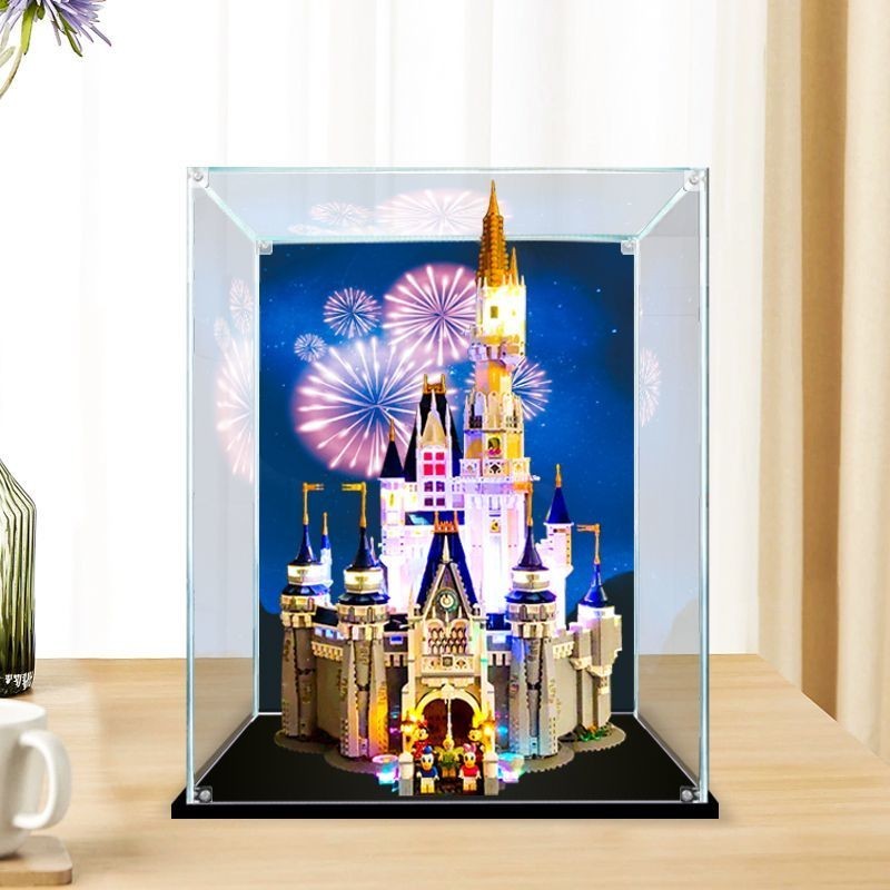 熱賣亞克力手辦樂高展示盒適用迪士尼城堡71040透明模型收納盒子防塵