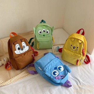 幼稚園書包 幼兒園書包 兒童後揹包 幼兒書包 蘇利文藍毛怪可愛卡通日系百搭三眼仔小熊維尼花栗鼠書包後揹包包