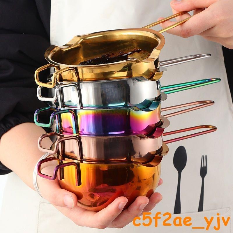 烘焙工具不銹鋼巧克力融化碗家用廚房黃油隔水融化碗加熱鍋c5f2ae_yjv