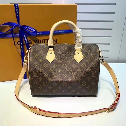 二手精品 LV Speedy 30 路易威登 單肩包 斜挎包 手提包 枕頭包 波士頓包 咖啡色 M40391