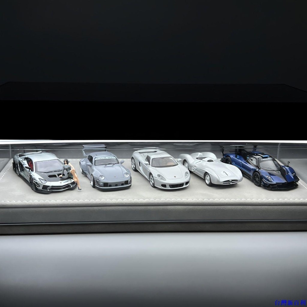 熱銷#1/64 5車位汽車模型高檔亞克力展示盒,64比例5車位展示盒#台灣新百利